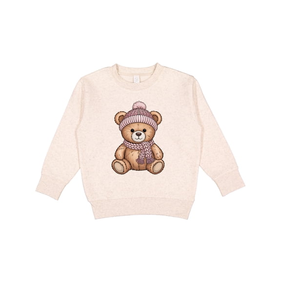 Inktastic Cute Teddy Bear Winter Scarf Hat Toddler Sweatshirt