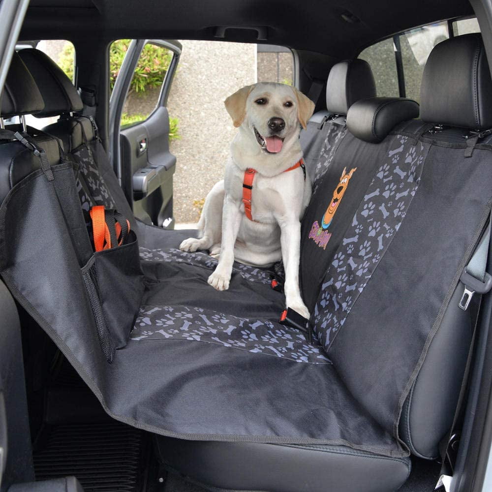Scooby Doo Black Waterproof Pet Seat Cover Complete Set for Front & Rear Bench 