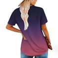 thumbnail image 3 of Uaswgudfs Women's Short Sleeve Lightweight loose Blouse Top with Front Pleats and Irregular Hem - Simple and Trendy Design, 3 of 7