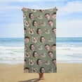 thumbnail image 1 of Lofaris Custom Pet Family Head Photo Beach Towel For Summer, 1 of 6