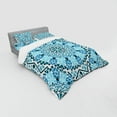 thumbnail image 3 of Moroccan Duvet Cover Set, Moroccan Architecture Consists of Geometrically Patterned Mosaic and Stars Eastern, Bedding Set with Shams and Fitted Sheet, 3 Sizes, by Ambesonne, 3 of 3