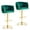Green, variant on MOONMISS Bar Stools Set of 2, Adjustable Swivel Barstools, Velvet Counter Height Bar Chair with Back and Footrest for Kitchen Island Dining Room Café Pub,Red