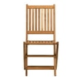 thumbnail image 5 of Amazonia London Teak Wood Outdoor Folding Chairs, Brown (Set of 2), 5 of 7