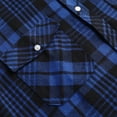 thumbnail image 5 of AZoiNM Men's Slim Fit Brushed Flannel Plaid Shirt Long Sleeve Button Down Shirt for Fall, 5 of 7