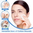 thumbnail image 3 of Cotton Rounds 160 Count, Cotton Pads for Face, Soft, Lint-Free, Super Absorbent Makeup Remover Pads for All Skin Types, Used for Removing Makeup, Applying Toners, Facial Cleansing, Nail Care, 3 of 7