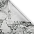 thumbnail image 3 of Ambesonne Grunge Kitchen Curtains, Monochrome Sketch Leaf, 55"x39", White Black Grey, 3 of 3