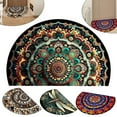 thumbnail image 6 of QHUDLV Semicircular Tile Floor Mat, Flower Printed Entrance Mat for Home and Outdoor Use, 6 of 9