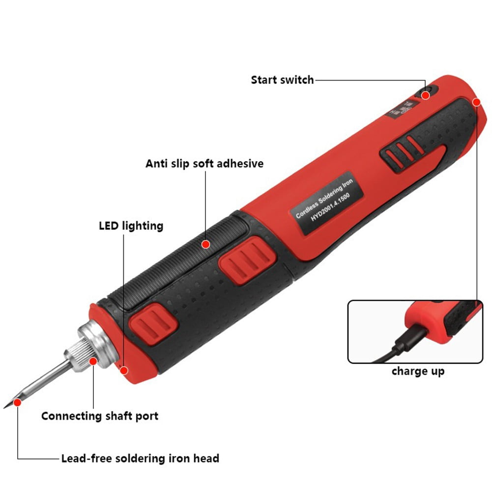 CPAN 1500mAh Electric Soldering Iron Cordless Tin Welder Welding Machine USB Charging