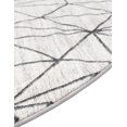 thumbnail image 5 of Unique Loom Matrix Trellis Collection Area Rug - Geometric (7' Round White/Gray), 5 of 9