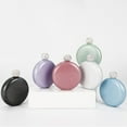 thumbnail image 6 of 5 Oz Hip Flask Stainless Steel Round Rhinestone Cap Whiskey Flask Wine Bottle, 6 of 7