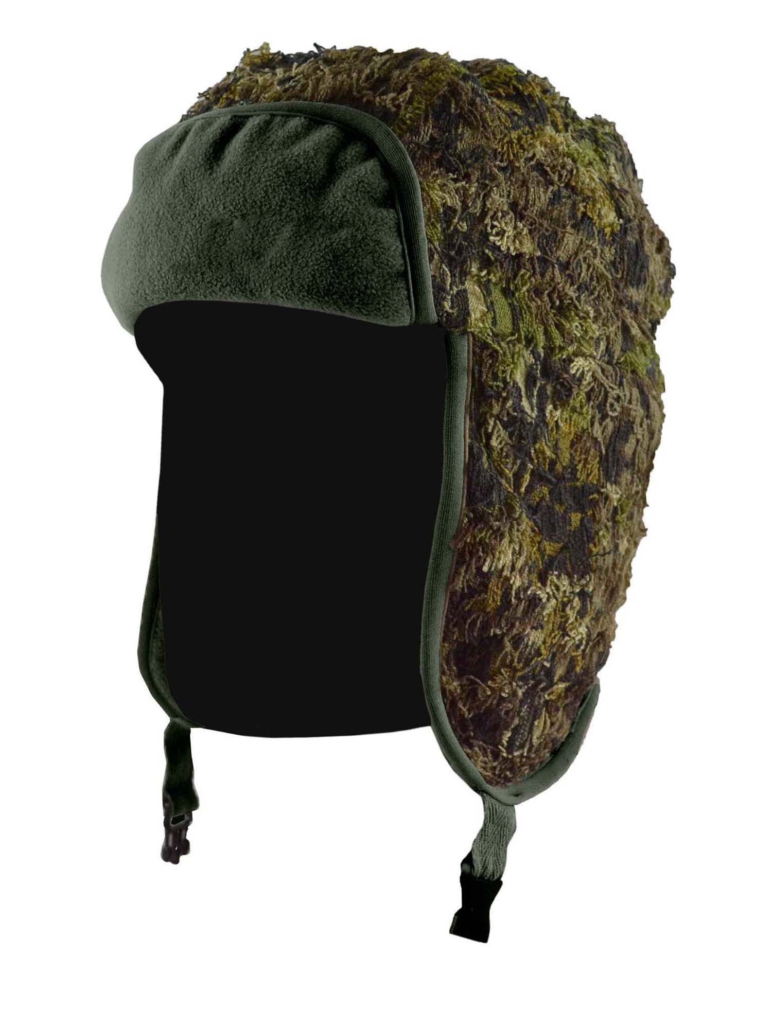 W88 MENS BREATHABLE RUSSIAN WOODLANDS CAMOUFLAGE SHOWER PROOF TRAPPER SKI HAT 
