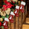Kbndieu 2Pcs Personalized Christmas Stocking with Lights, 18 Inches