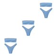 thumbnail image 2 of Soidarity Traje de baño de mujer Natación Fiesta en la playa Traje de baño Color sólido Ropa de playa Vacaciones Traje de baño Ropa Azul claro Type1 NO1 Soidarity CBP216884, 2 of 6