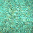 thumbnail image 1 of Ahgly Company Indoor Square Southwestern Turquoise Blue Country Area Rugs, 7' Square, 1 of 4