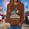thumbnail image 2 of Leey-World Pretty Flag Heart 1776 2026 July 4th 250th Birthday T-Shirt American Shirts for Women(Brown,XL), 2 of 9