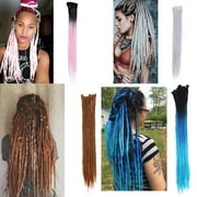 Benehair Dreadlock Extensions Full Head Pack Synthetic Dreads Faux Locs Crochet Hair Reggae Hair Locs Extensions 20inch Dark Black