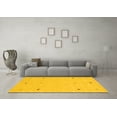 thumbnail image 3 of Ahgly Company Indoor Round Solid Yellow Modern Area Rugs, 8' Round, 3 of 4