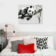 thumbnail image 5 of Nawypu  Canvas Print Wall Art Watercolor Explosion Black &amp; White Sleeping Panda Animals Wildlife Illustrations Pop Art Chic Portrait Relax/Calm for Living Room, Bedroom, Office, 5 of 5