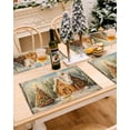 thumbnail image 3 of Christmas Placemats Set of 4, Candy Canes House Place Mats Xmas Tree Forest Snow Placemat Table Decoration for Kitchen Table Dinner Xmas Holiday Party Home Decor Indoor Outdoor 13x19 Inch, 3 of 9