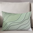 thumbnail image 3 of Sage Green Throw Pillow Cover, Ombre Lines Modern Geometric Aesthetic Rectangle Decorative Pillow Case Protector Soft Cushion Cover Lumbar Pillowcase for Couch Sofa Bedroom Car Chair Decor 12x20 Inch, 3 of 8