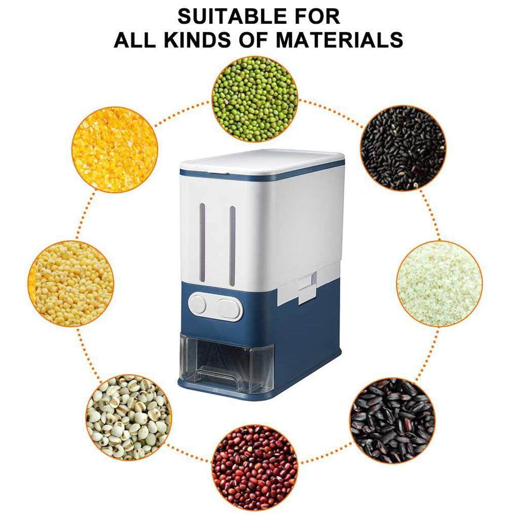 Rice Storage Container 25 Lbs 20-Pound Airtight Rice Storage Container ...