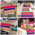 thumbnail image 4 of Camino De Mesa Mexicano Camino De Mesa De Sarape Mexicano De 14 X 84 Pulgadas Para Decoraciones De Boda De Fiesta Mexicana Camino De Mesa De Algodón Con Flecos, 4 of 5