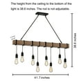thumbnail image 5 of The Lighting Store Irma 8-light Natural Wooden Beam Linear Chandelier, 5 of 5
