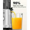 thumbnail image 4 of SiFENE Cold Press Juicer Machine, Masticating, Wide Mouth - Easy to Clean - Gray, 150W, 4 of 8