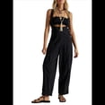 thumbnail image 2 of Mono Vaquero Holgado Informal Sin Mangas con Bolsillos Ajustable para Mujer Negro M, 2 of 9