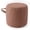 Brick Red (Fabric B), variant on CJC Round Stuffed Pouf Ottoman, Corduroy Poufs with Foam Chunk Filling, 20 x 14 Inch Floor Poufs Foot Rest for Living Room Bedroom Home Decor (Grey)
