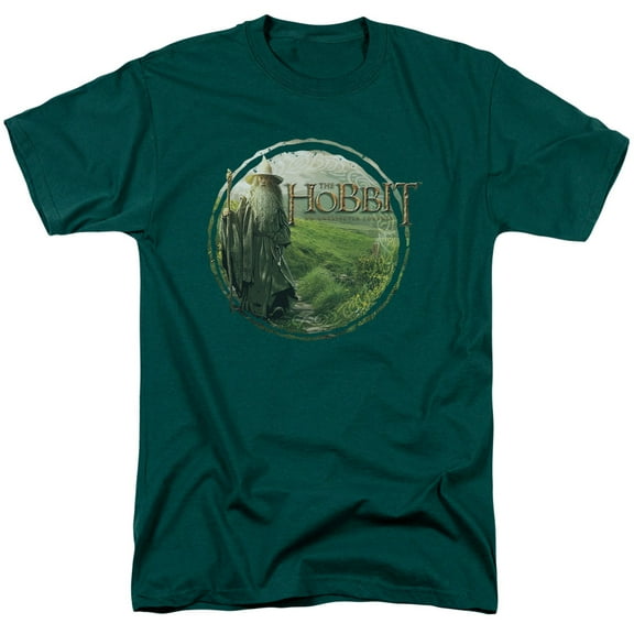 The Hobbit Gandalfs Journey S/S Adult 18/1 T-Shirt Hunter Green
