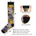 thumbnail image 3 of FORMRS Womens Knee High Socks Casual Long Thick Travel Daily Wear, 1 Pair, Blue Floral, 3 of 6