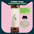 thumbnail image 4 of Amolife 82" Multi-Level Large Cat Tree Tower with Hiding Condos, Plush Basket and Scratching Posts, Heavy Duty, Leopard Print, 4 of 7