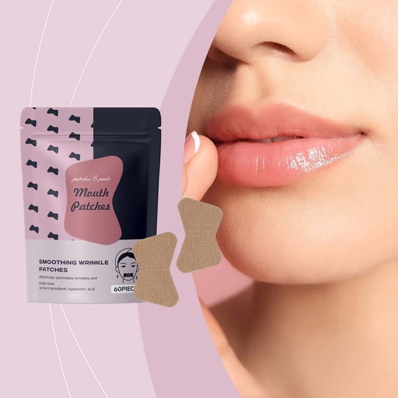 HYLLai Lip Edge Hydrating Patches 60pcs, Moisture Lock Wrinkle Smoothing, Targeted Care for Dry Corners Expression Lines