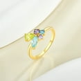 thumbnail image 3 of Mix Shape Lab-Created Peridot, Amethyst, and Swiss Blue Topaz Multi-Gemstone Ring in 925 Sterling Silver for Her - Vibrant and Elegant Statement Jewelry, 3 of 5