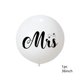 thumbnail image 3 of Globo grande de látex redondo de 36 pulgadas con estampado blanco de Sr. y Sra., decoración para fiesta de bodas, día de San Valentín, cumpleaños, globos de aire, suministros, 3 of 5