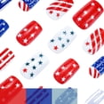 thumbnail image 5 of 4th of July Press on Nails Short Square Fake Nails Independence Day False Nails Press ons with American Flag Designs Acrylic Nails Full Cover Glue on Nail Stick on Nails for Women Manicure 24Pcs, 5 of 8