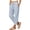 Blue-pants, variant on Women Striped Wide Leg Pants Button Split Hem Drawstring Elastic Waist Baggy Summer Beach Vacation Pants with Pockets Fashion Loose Fit Pullon Casual Outdoor Lightweight Trousers M