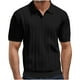 thumbnail image 2 of pstuiky camisetas camisas para hombre, Camiseta de punto a rayas con agujeros y malla para hombre, manga corta, cuello en V, color liso camisas casuales para hombre m, 2 of 6