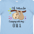 thumbnail image 4 of Inktastic Sloth I'd Rather Be Hanging with Oma Boys or Girls Toddler T-Shirt, 4 of 5