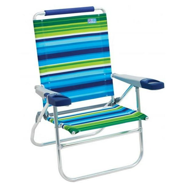 Rio Brands 246322 15 in. Beach Backpack Chair with Double Molded Arms