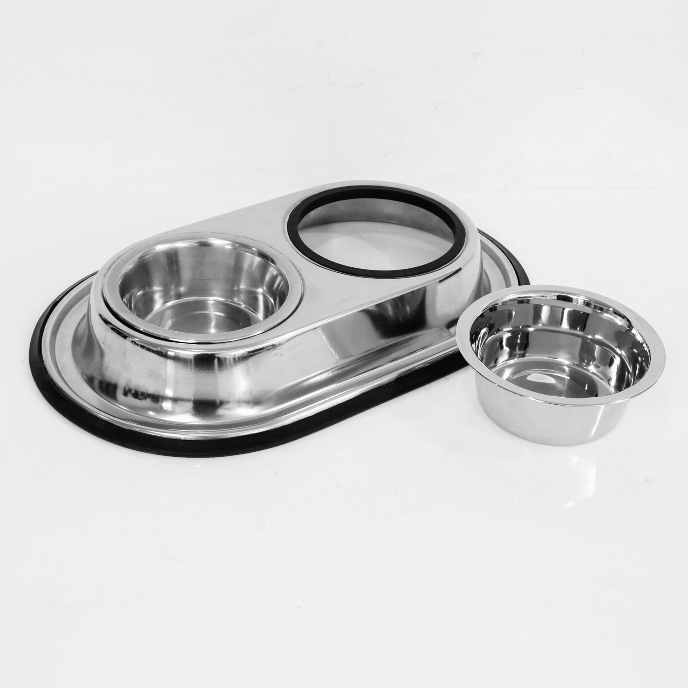 Vivaglory Dog Bowls Set with Double Stainless Steel Feeder Bowls and W –  VIVAGLORY