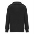 thumbnail image 4 of Lovskoo 2024 Sweaters for Women Long Sleeve V-Neck Solid Color Zipper Split Sweater Blouse Black, 4 of 7
