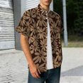 thumbnail image 3 of Hawaiian Shirt for Men Summer Short Sleeve Button Down Lapel Collar Loose Fit Tropical Print Beach Shirts Vacation Outfits, 3 of 5