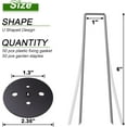thumbnail image 2 of AAGUT 50 Pack Landscape Staples with 50PCS Gasket Washer Caps, 6 Inch Vapor Barrier Stakes, Metal Garden Stakes Landscape Fabric Staples for Gardening Landscaping, 2 of 7