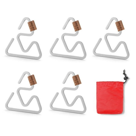 

FTjfrsbc S-Shaped Camping Hanging Buckle Outdoor Triangle Storage Hanger Hook (L 5Pcs)