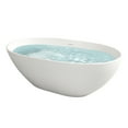 thumbnail image 3 of Mew 65" Solid Surface Freestanding Soaking Bathtub - Matte White, 3 of 7