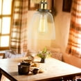 thumbnail image 3 of Zootealy Elegant Glass Pendant Light Fixture with Adjustable PVC Cord - Modern Industrial Style Ceiling Lamp for Home Decor - Transparent Lamp Shade - Easy Assembly - Ideal for Living Room, Dining, 3 of 6