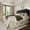 Black, Velvet, variant on Einfach Full Bed Frame with Streamlined Adjustable Headboard, No Box Spring Required, Beige