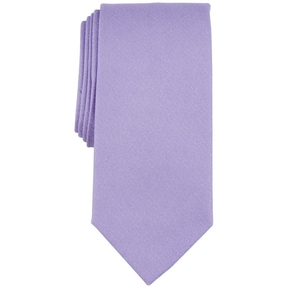 Michael Kors Men's Bronson Solid Silk Blend Tie Purple Size Regular